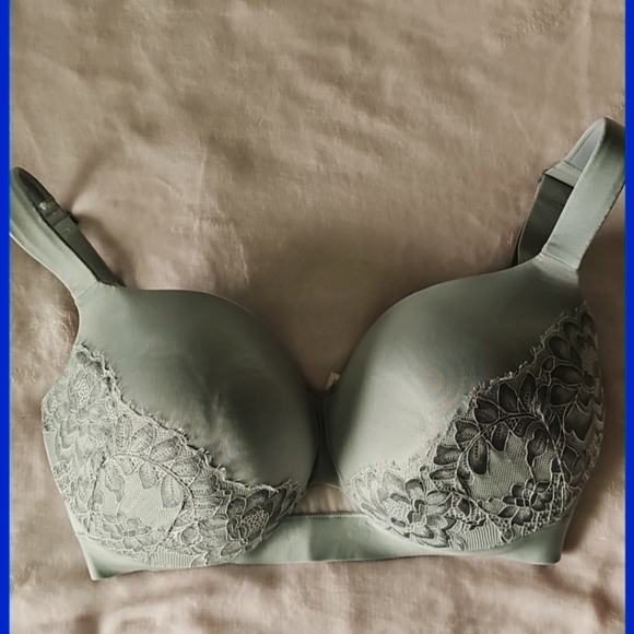 CACIQUE 34H BRA lightly lined UNDERWIRE brand new BALCONETTE STYLE floral lace